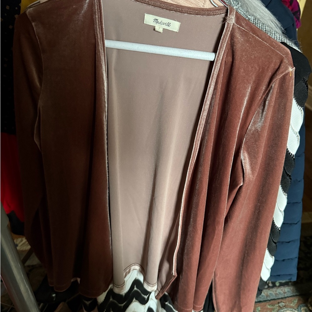 Madewell Brown Velvet Blazer